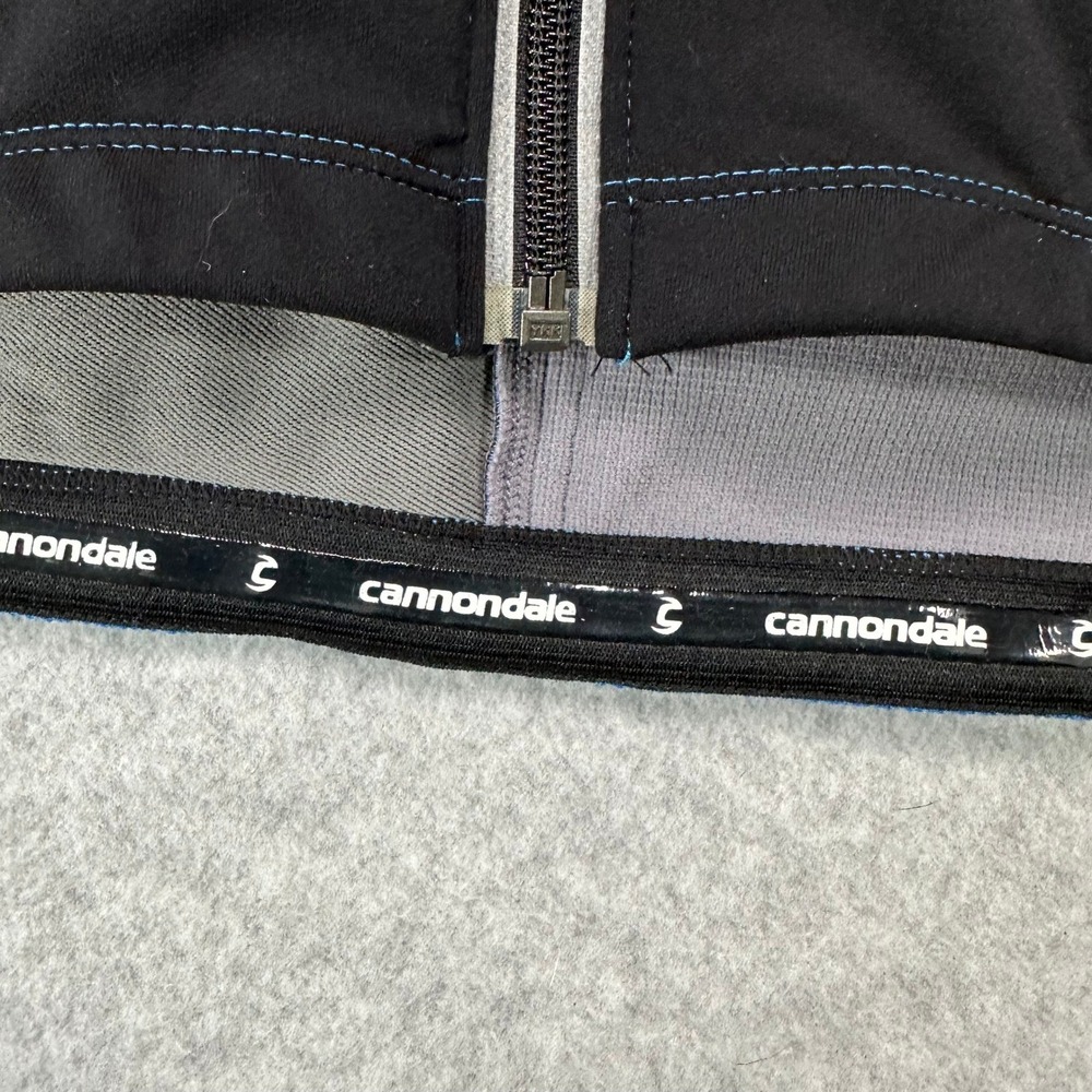 Cannondale Men L Cycling Jacket Blue Black White Full Zip Performance Sportswear - Picture 7 of 12